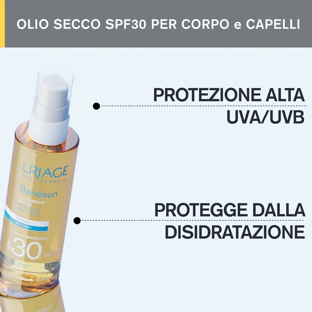 BARIESUN Aceite Seco SPF30 - Aceite corporal solar de alta protección, spray corporal solar de alta protección.
