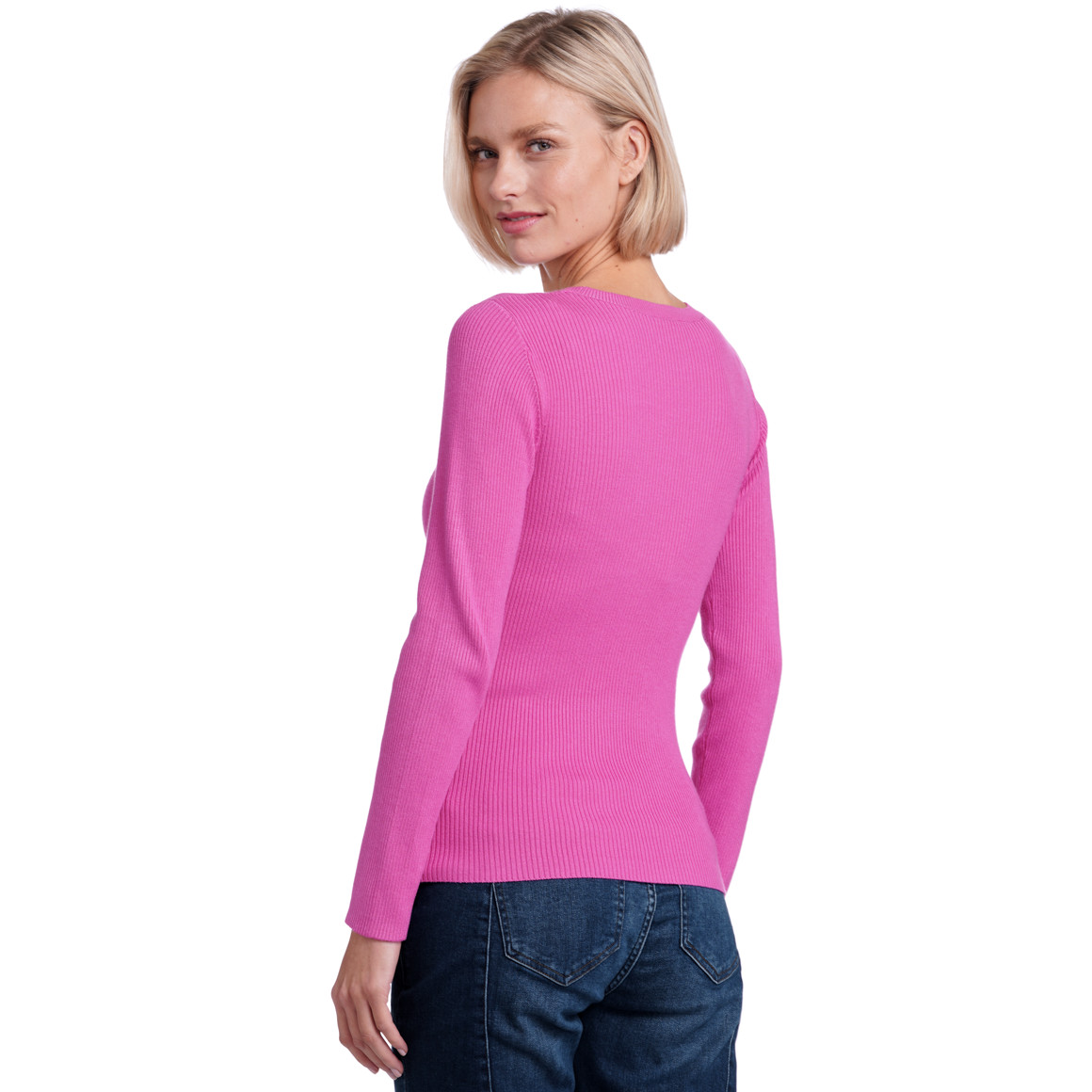 Damen Pullover aus Rippstrick