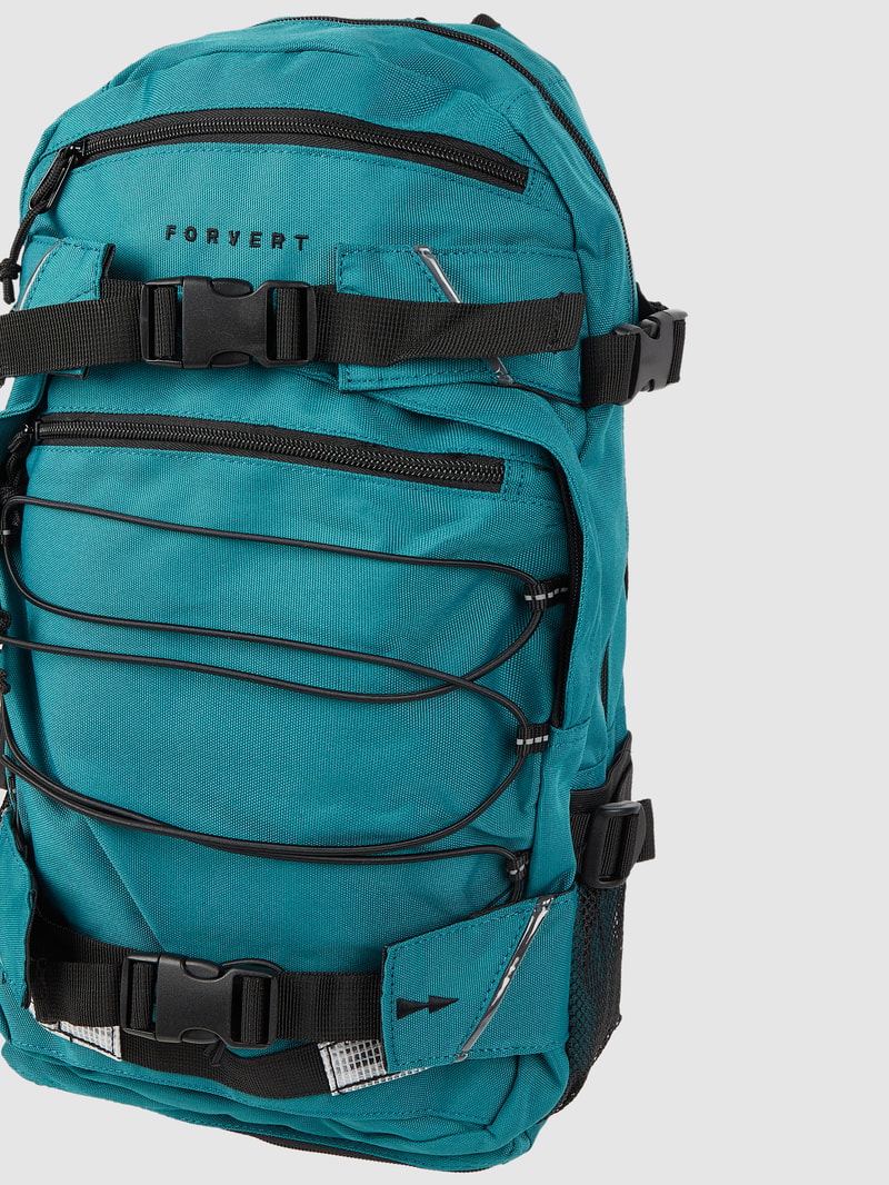 Rucksack mit Label-Details Modell 'LOUIS' in dunkelgrün