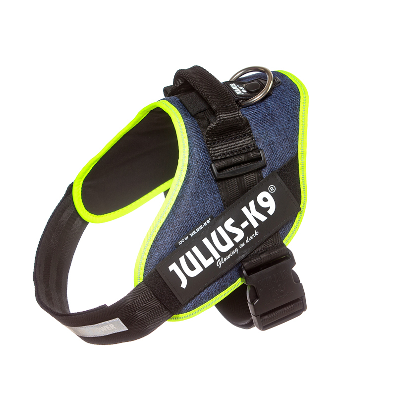 JULIUS-K9 Hundegeschirre JULIUS-K9 IDC Powergeschirr neon mix blau XL