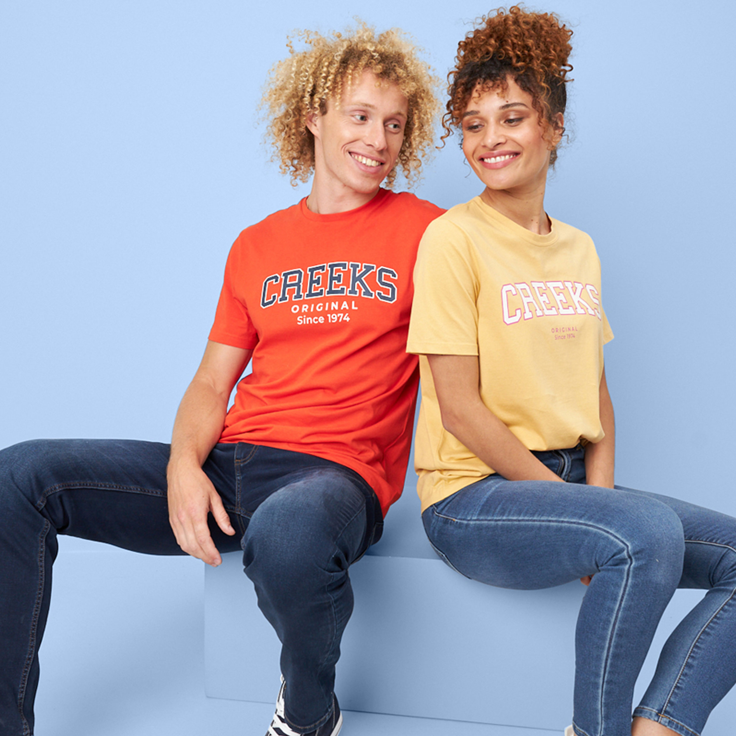 T-shirt manches courtes Creeks orange homme | La Halle