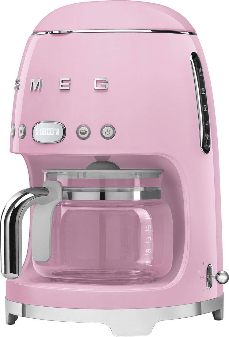 Smeg Filterkaffeemaschine DCF02PKEU, 1,25l Kaffeekanne, Papierfilter, Permanentfilter 1x4
