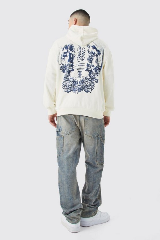 Oversize Hoodie mit floralem Print