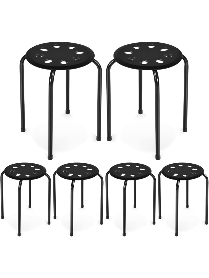COSTWAY 6er Set Sitzhocker in Schwarz günstig kaufen onesize