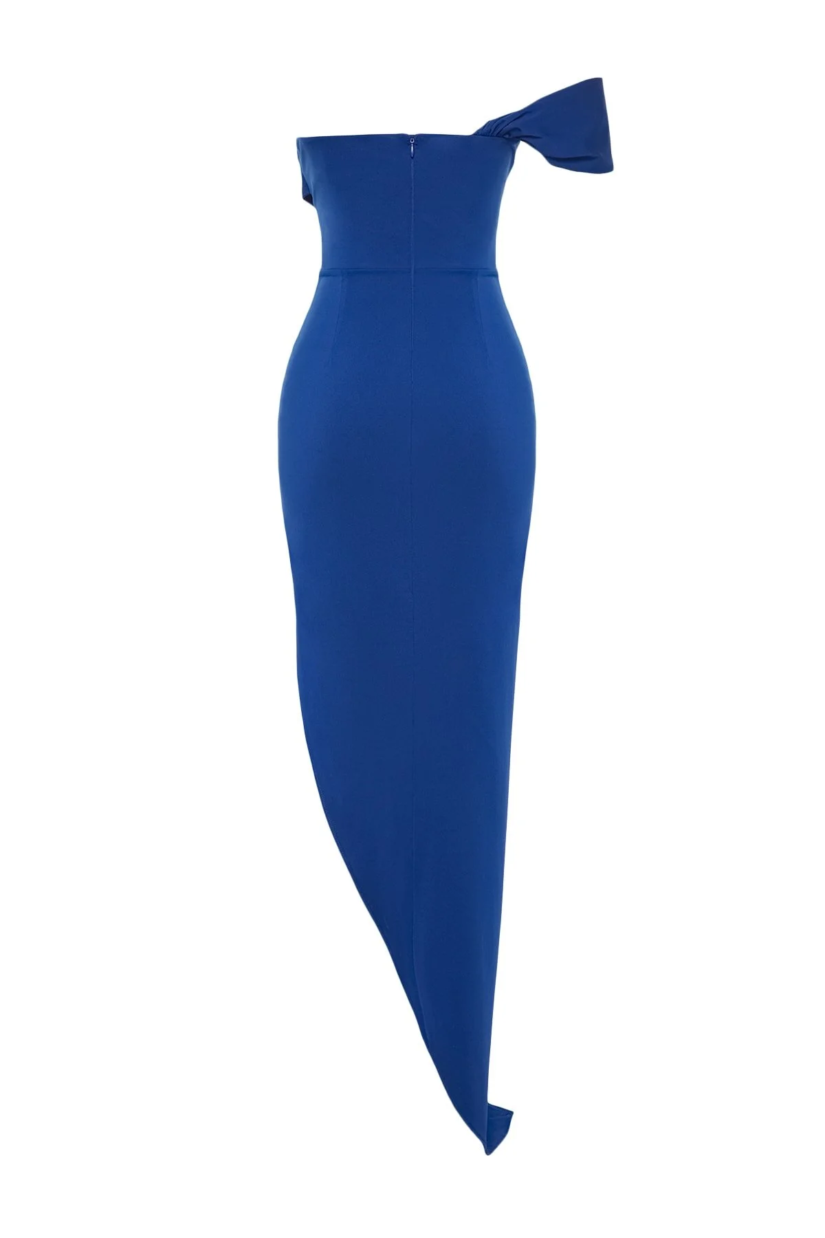 Trendyol Collection  X Zeynep Tosun Marineblaues, figurbetontes Abend- und Abschlusskleid mit Korsettdetail TCLSS23AE00013