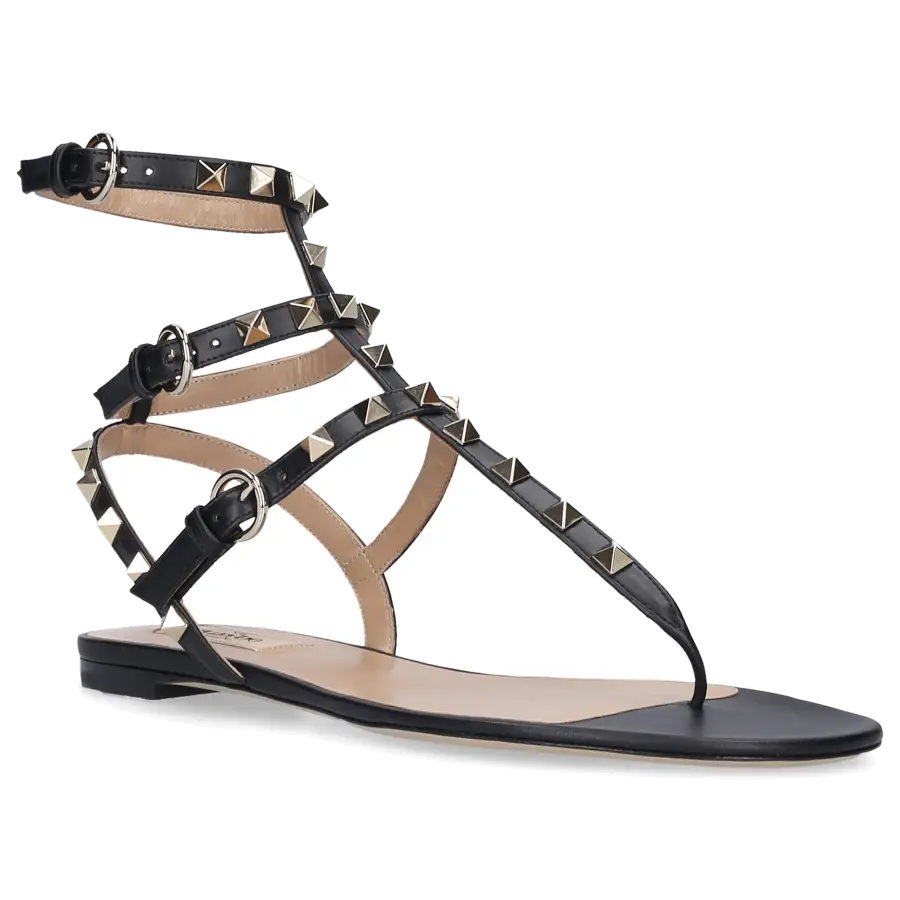 Valentino Garavani - Sandalen ROCKSTUD Kalbsleder - schwarz