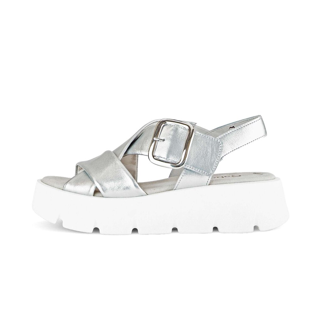 Gabor fashion Plateau Sandale silber