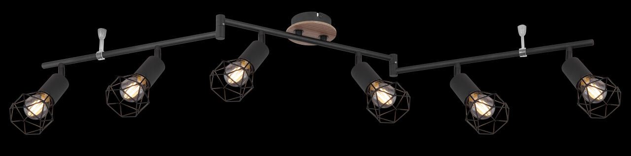 Globo Lighting - XARA I - Strahler Metall schwarz, 6x E14