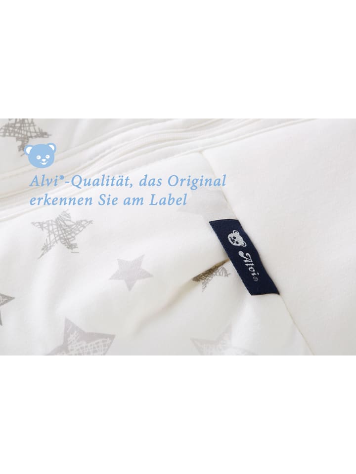 Alvi Babyschlafsack   Innensack Kombi Ganzjahresschlafsack in Silver Stars Silbergrau günstig kaufen