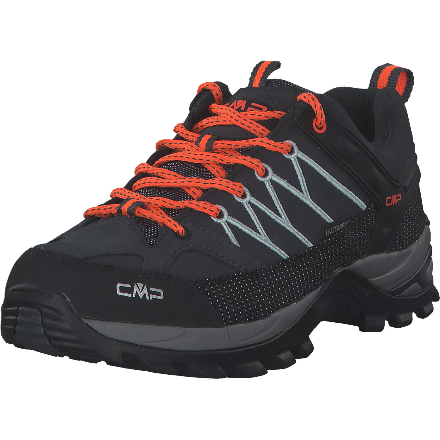CMP Rigel Low 3Q13247, Trekkingschuhe, Herren, Schwarz/Orange