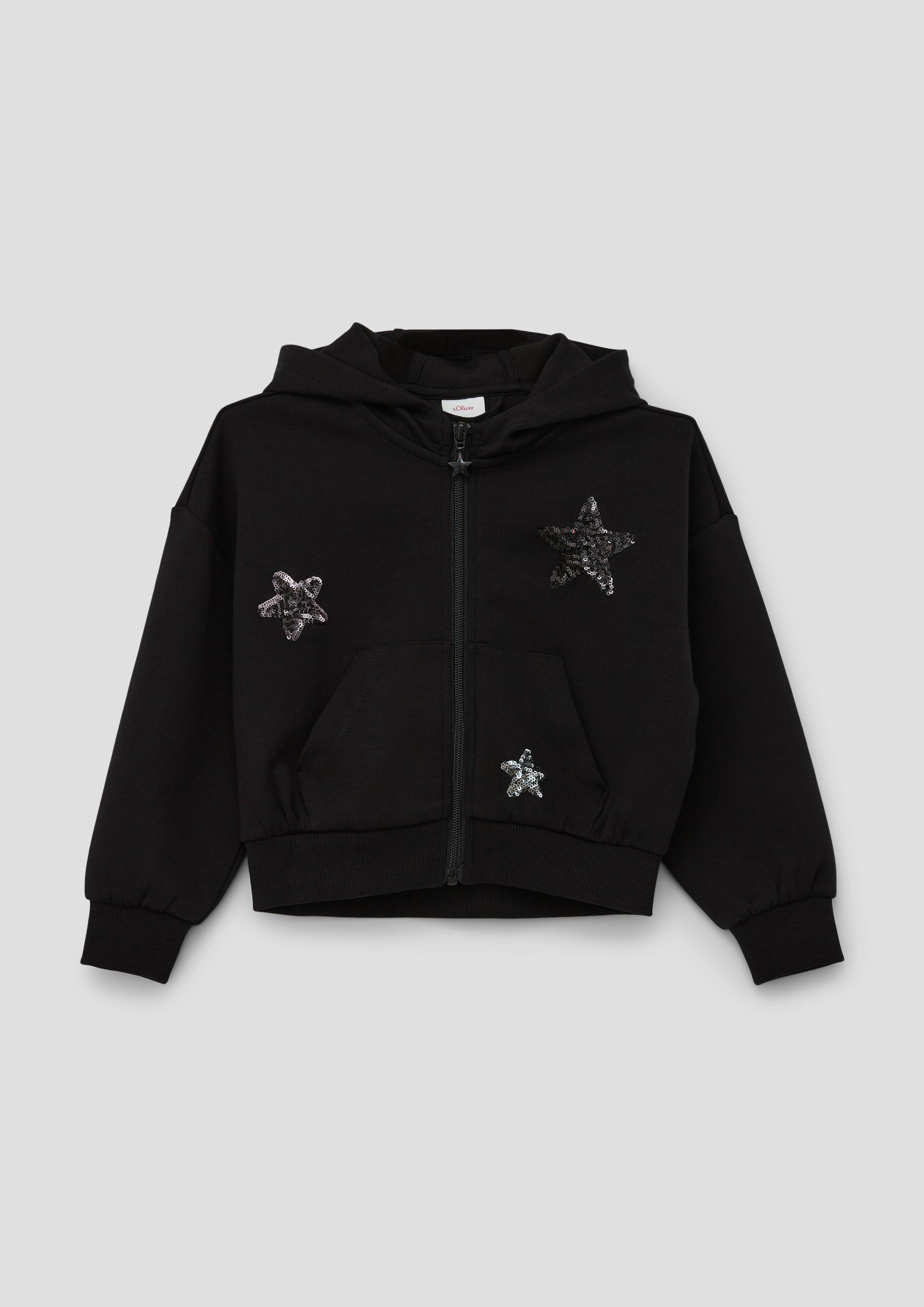 Sweatshirtjacke mit Pailletten  2137361-9999