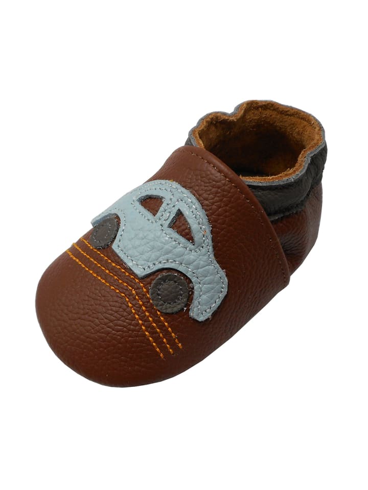 Yalion Leder-Krabbelschuhe 