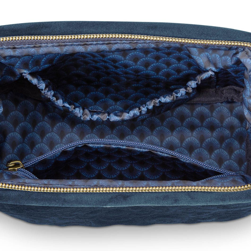 Velvet Quiltey Days Kosmetiktasche Blau