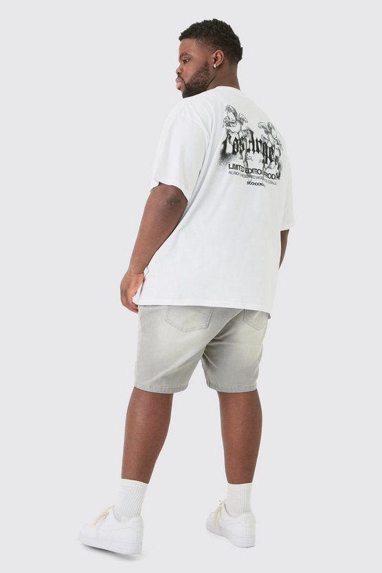 Plus Oversize T-Shirt mit Los Angeles Renaissance-Print