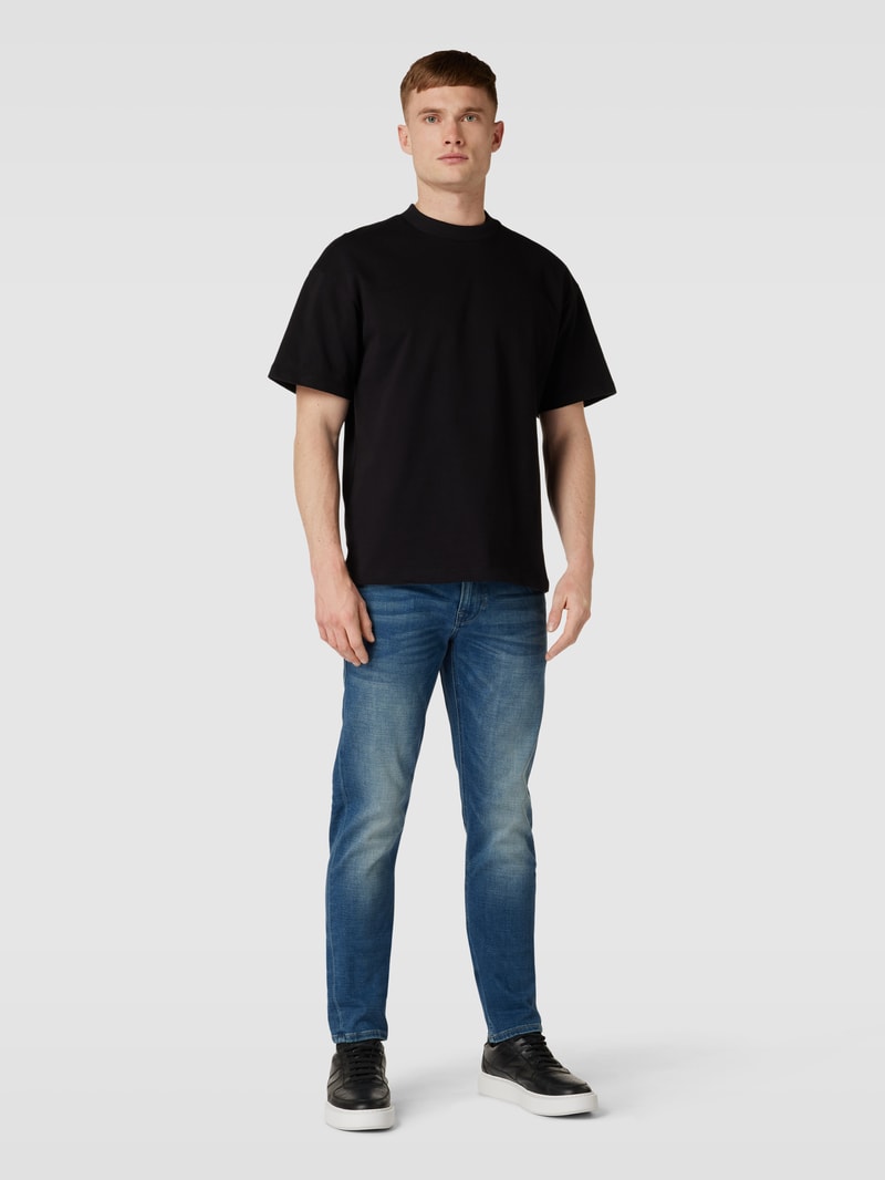 Jeans mit Label-Stitching Modell 'Tailwheel JEA' in blau