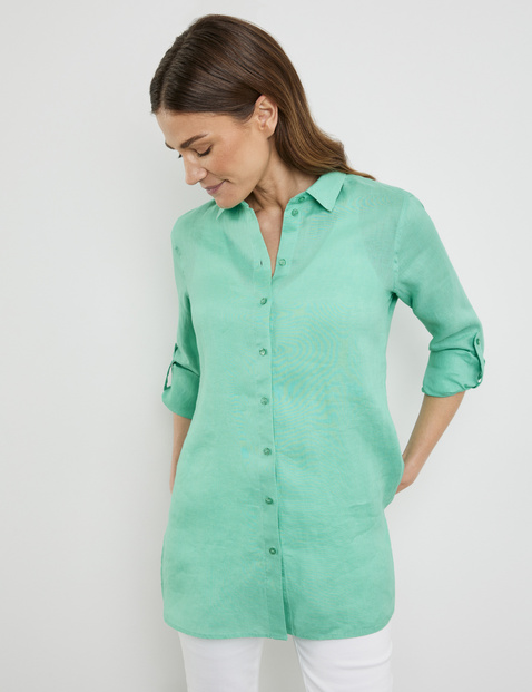 Longbluse aus Leinen