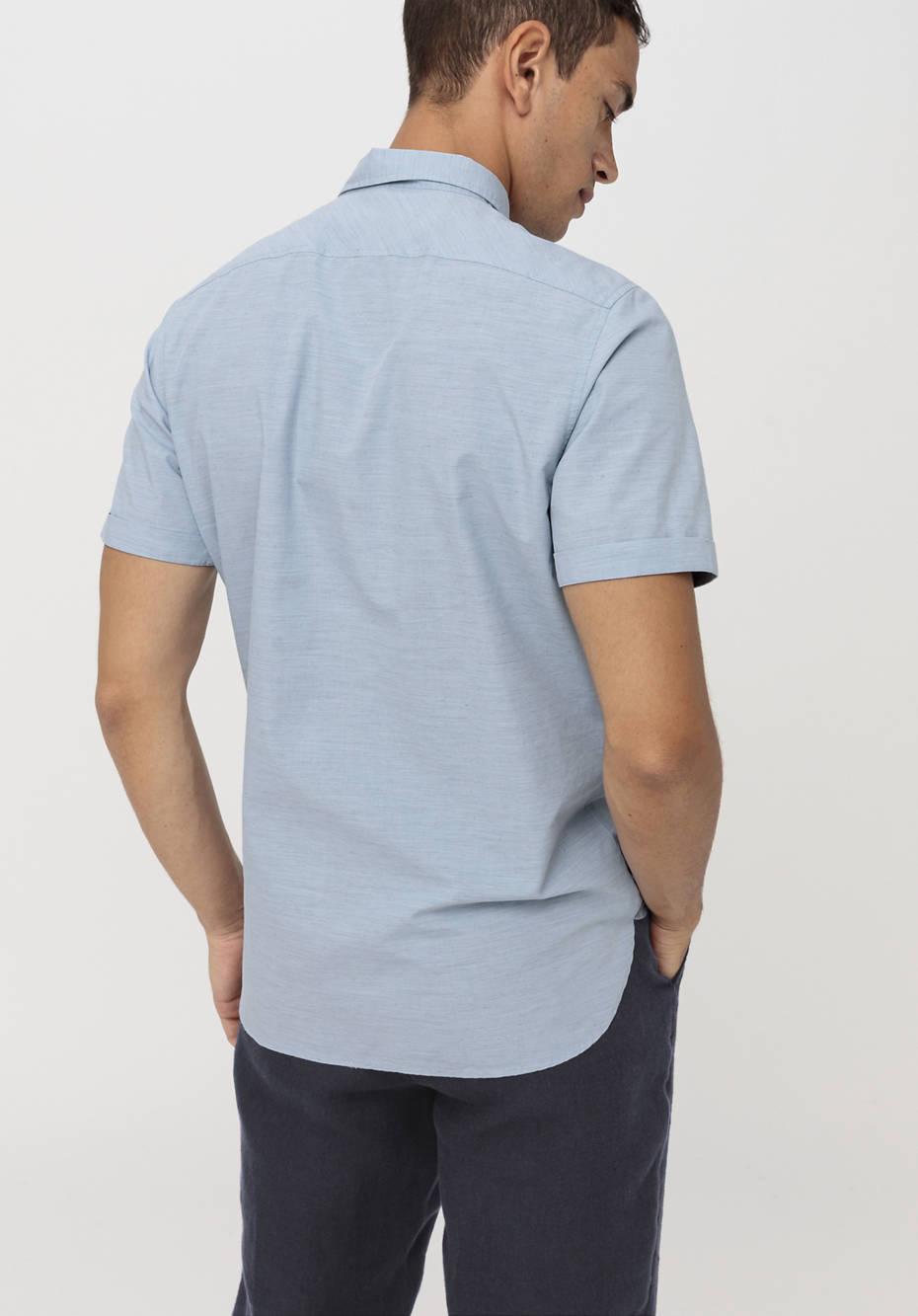 Kurzarm-Hemd Regular Fit aus Bio-Baumwolle mit Hanf und Yak