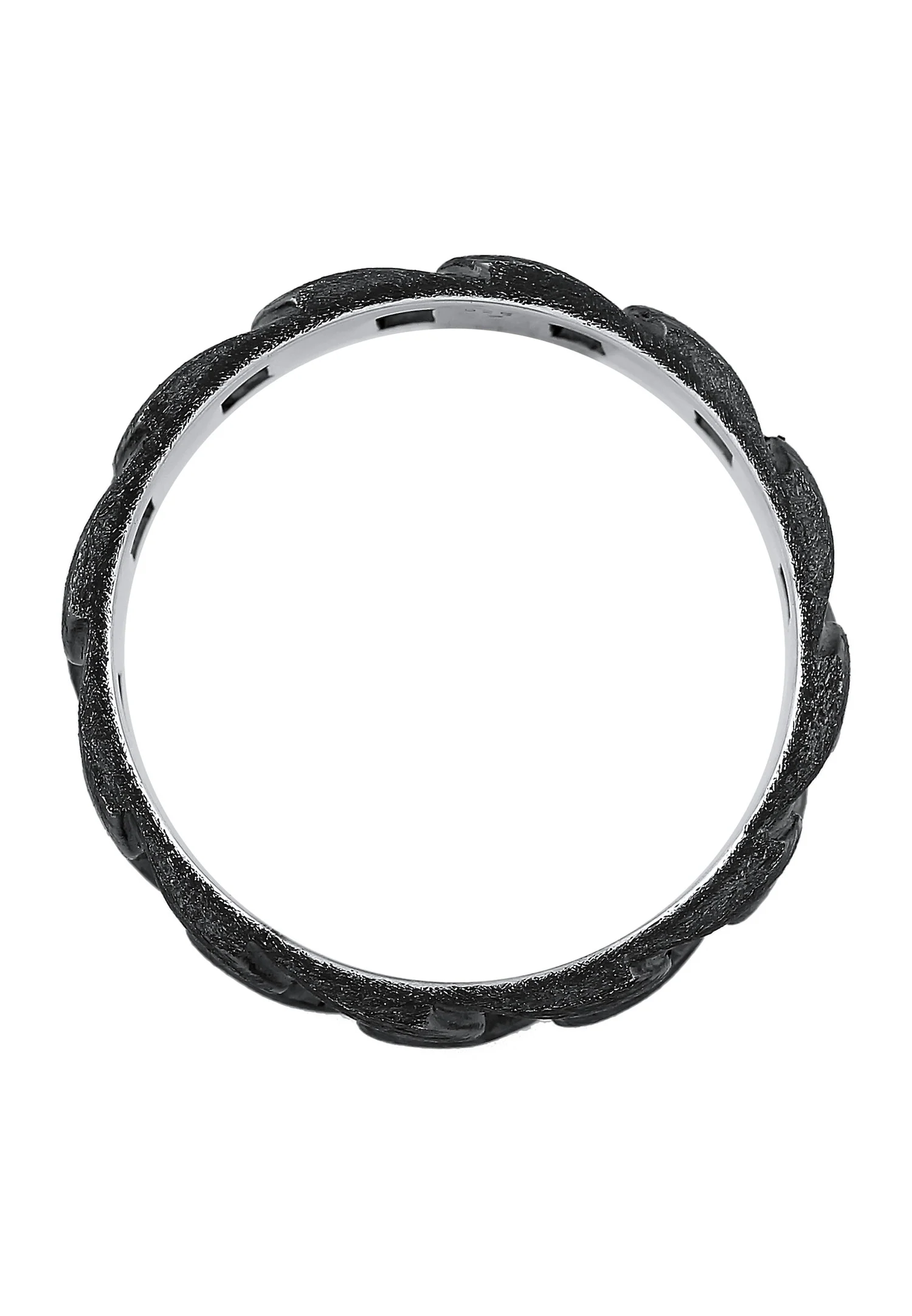 KUZZOI Statement Massive Trend Robust Rustic Look Men's Ring - (925/1000) Silver