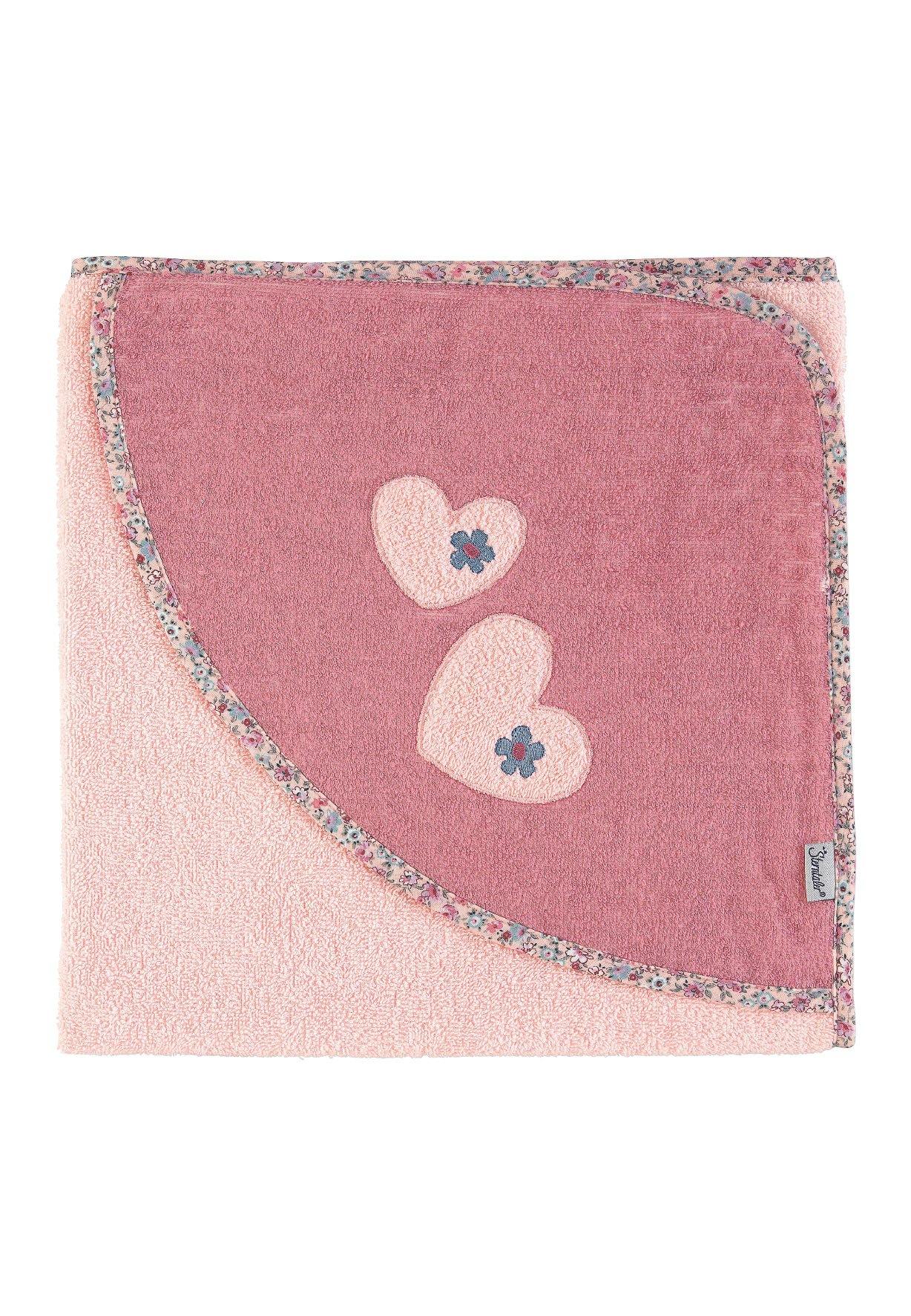 Badetuch100x100 Maus Mabel in Zartrosa
