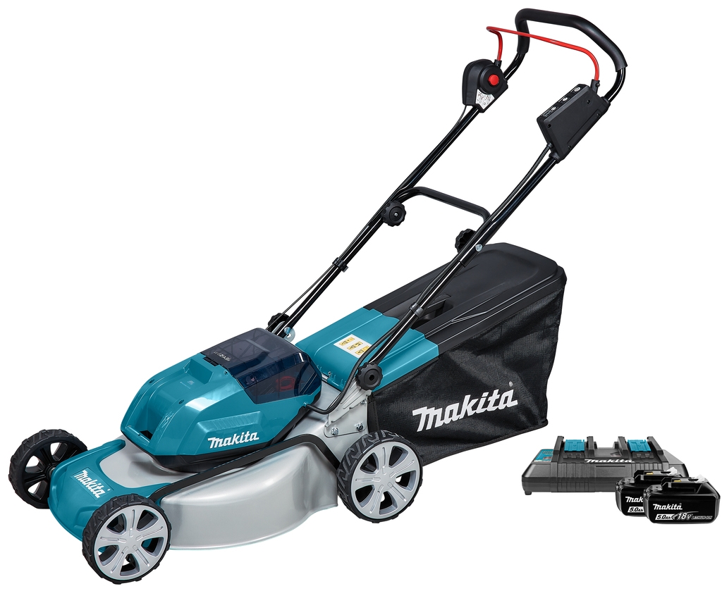 Akumulátorová sekačka na trávu Makita DLM463PT2 46 cm 2 x 18 V 5,0 Ah Li-Ion