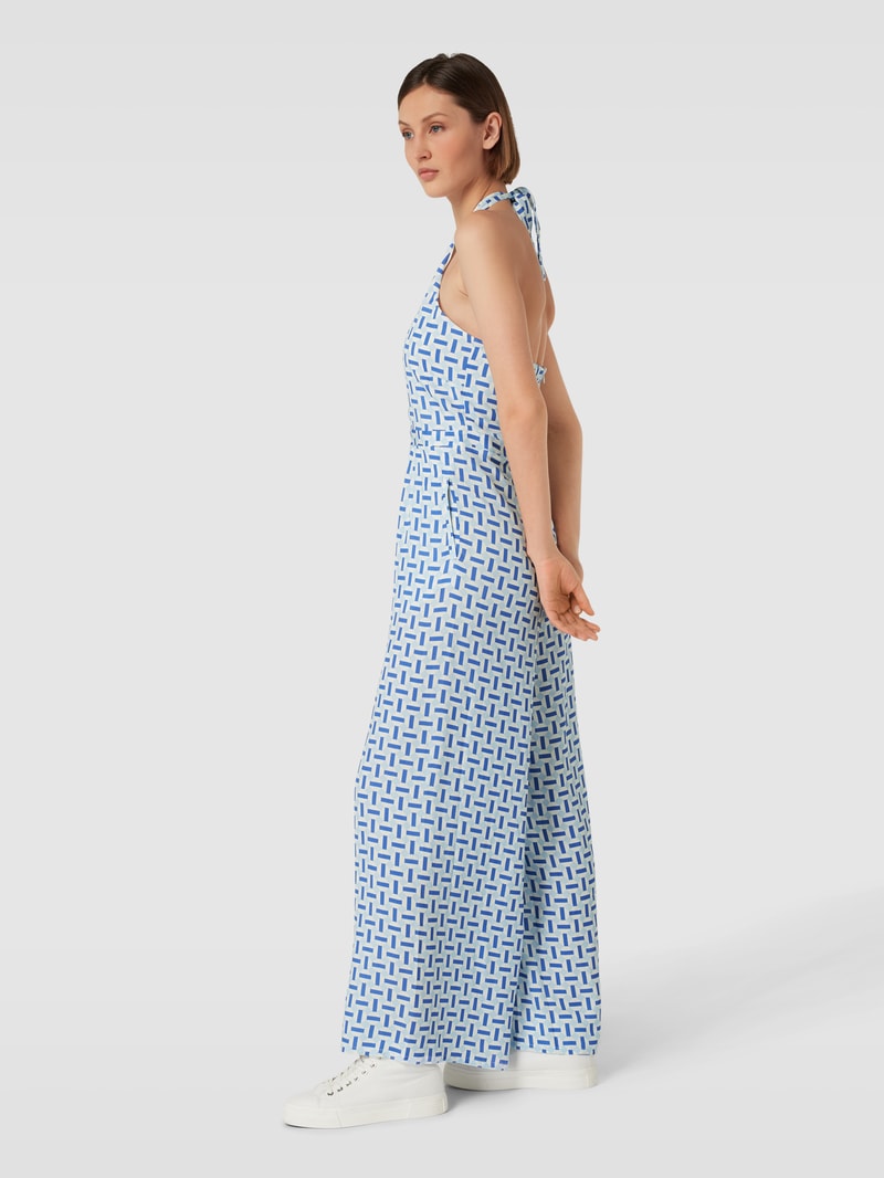 Jumpsuit mit Allover-Muster in royalblau