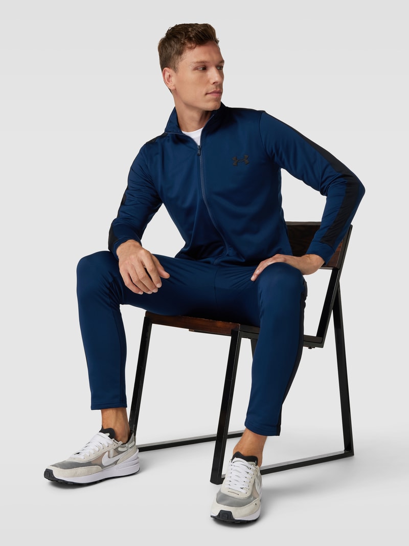 Tracksuit mit Logo-Detail Modell 'Knit' in marineblau