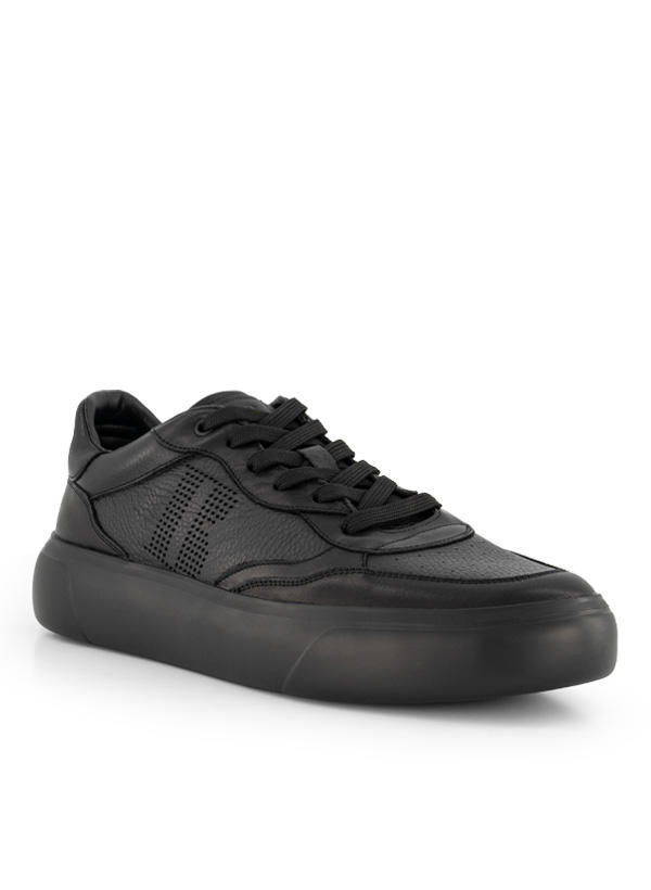 BOGGI MILANO, Sneaker, Leder, schwarz