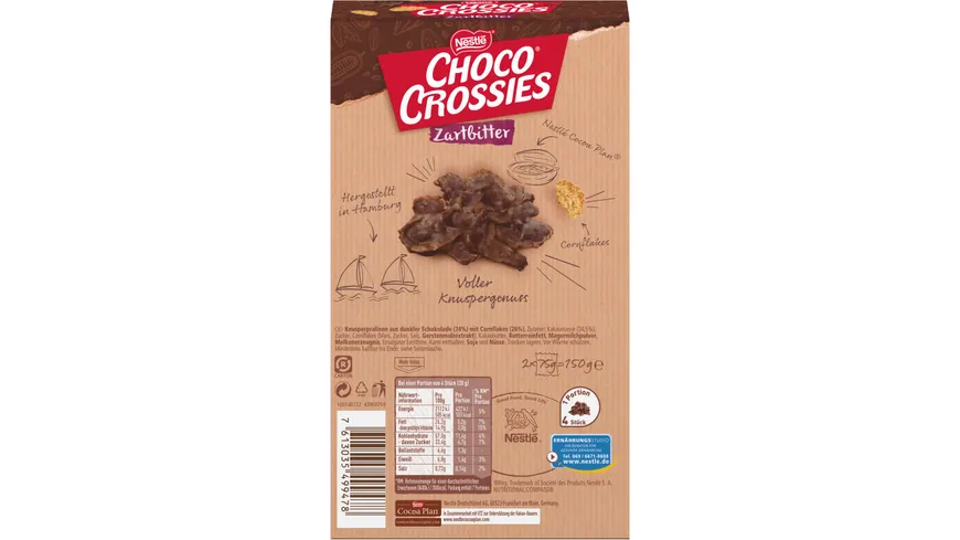 Nestlé CHOCO CROSSIES Zartbitter 150 g