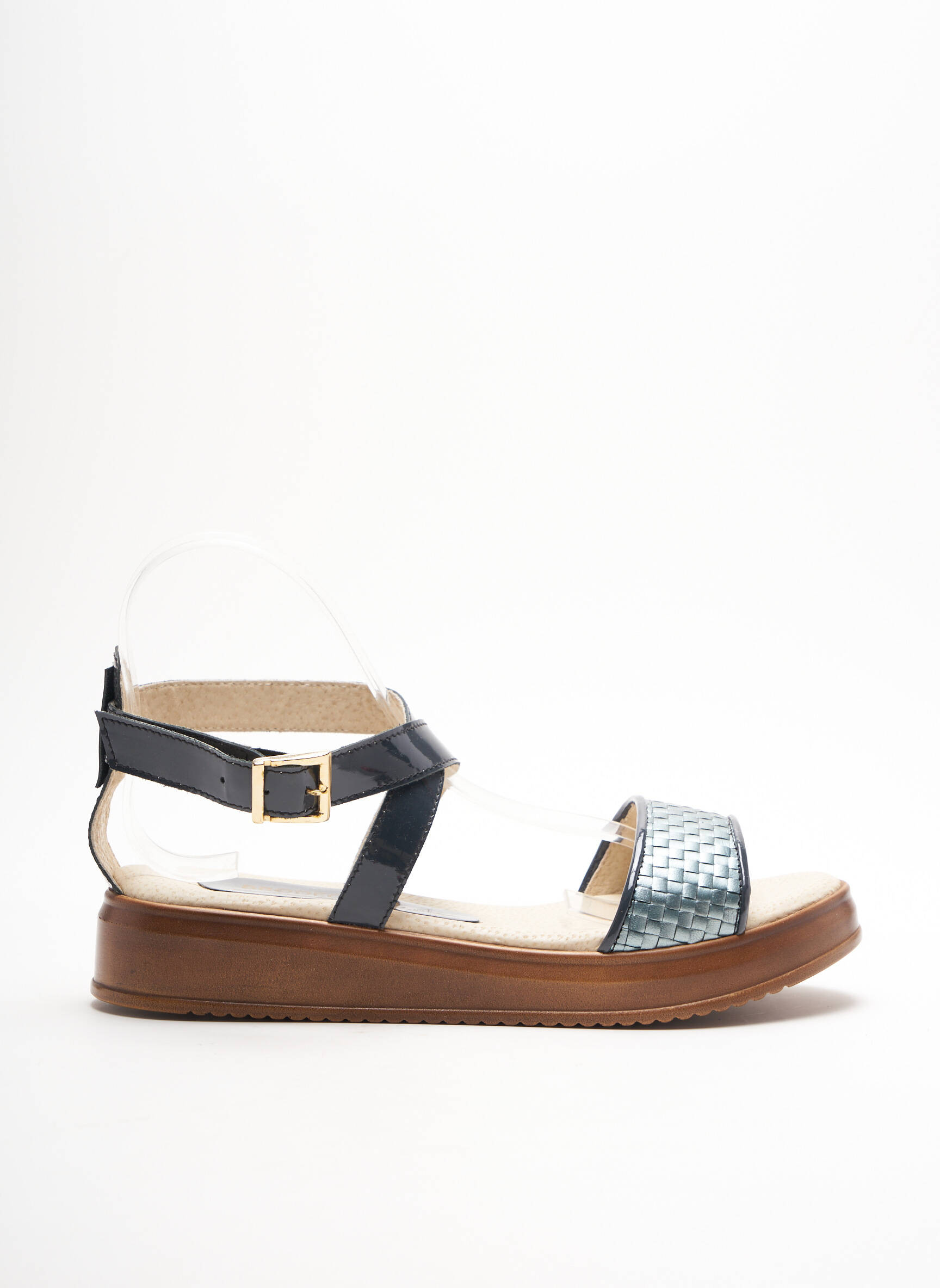 Brodequins Sandales Nu Pieds Femme couleur bleu