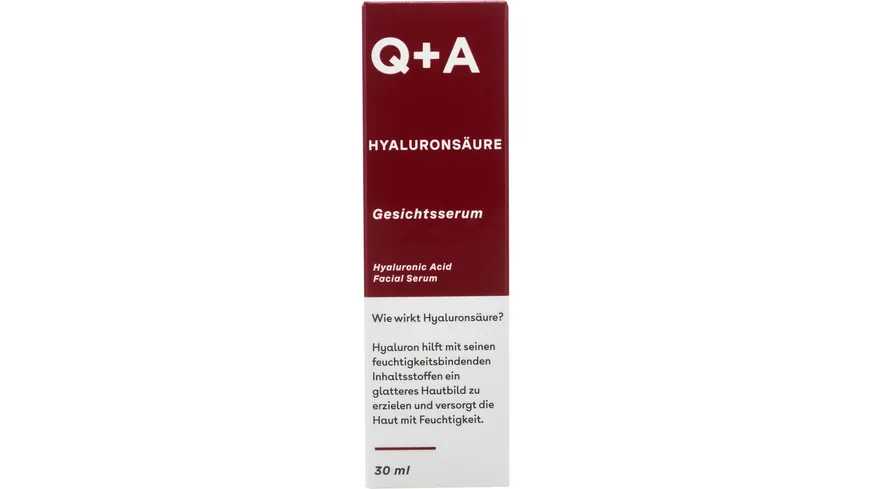 Q+A Gesichtsserum Hyaluronsäure 30 ml