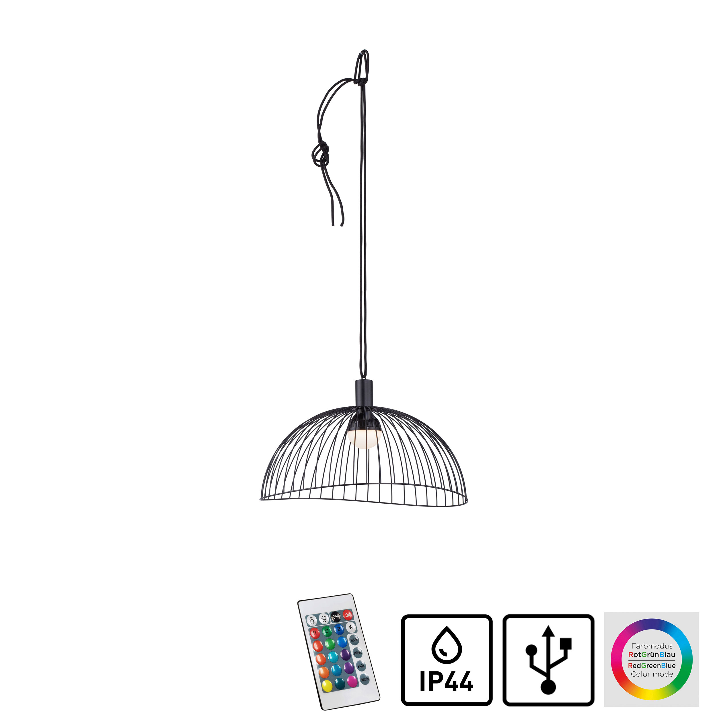 JUST LIGHT.LED-Akku-Pendelleuchte 1flg
