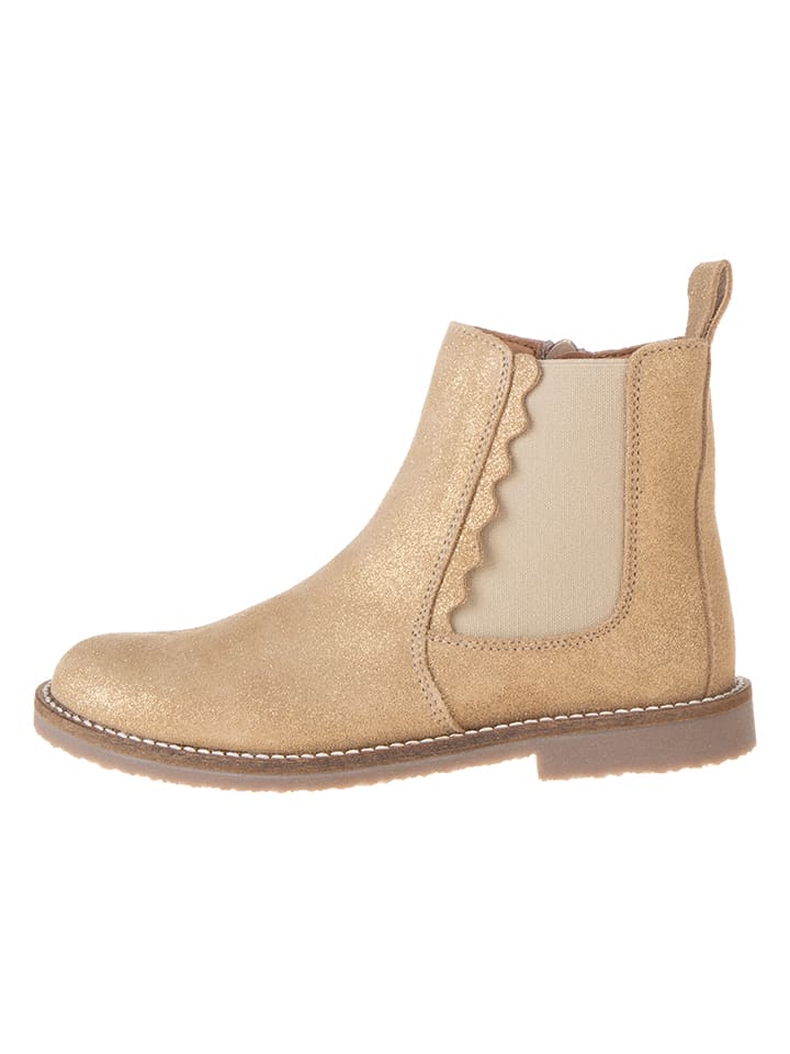 lamino Leder-Chelsea-Boots in Gold günstig kaufen