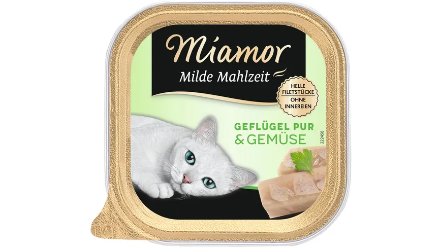 Miamor Katzennassfutter Milde Mahlzeit Geflügel Pur & Gemüse 100 g