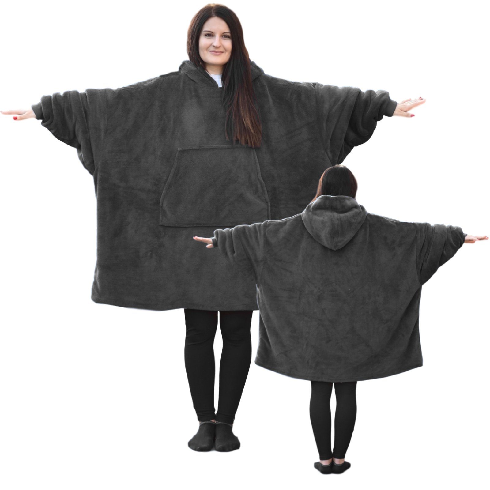 HOMELEVEL Bademantel Kuscheliger Flanell-Bademantel - 3XL Übergröße - Für Damen & Herren, Polyester