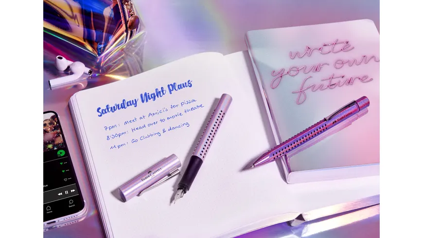 FABER-CASTELL Füller Grip Edition Glam M pearl
