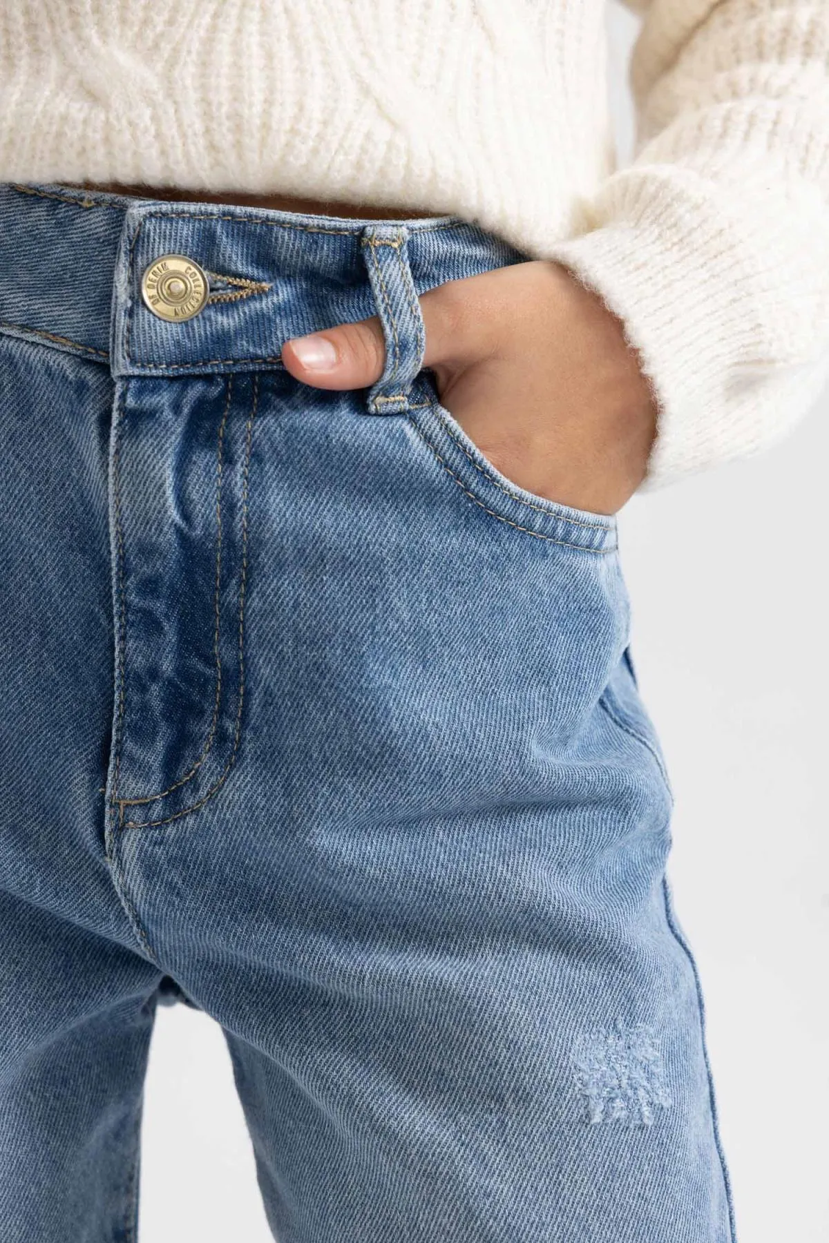 DeFacto  Mom-Fit-Hose mit zerrissenen Details für Mädchen