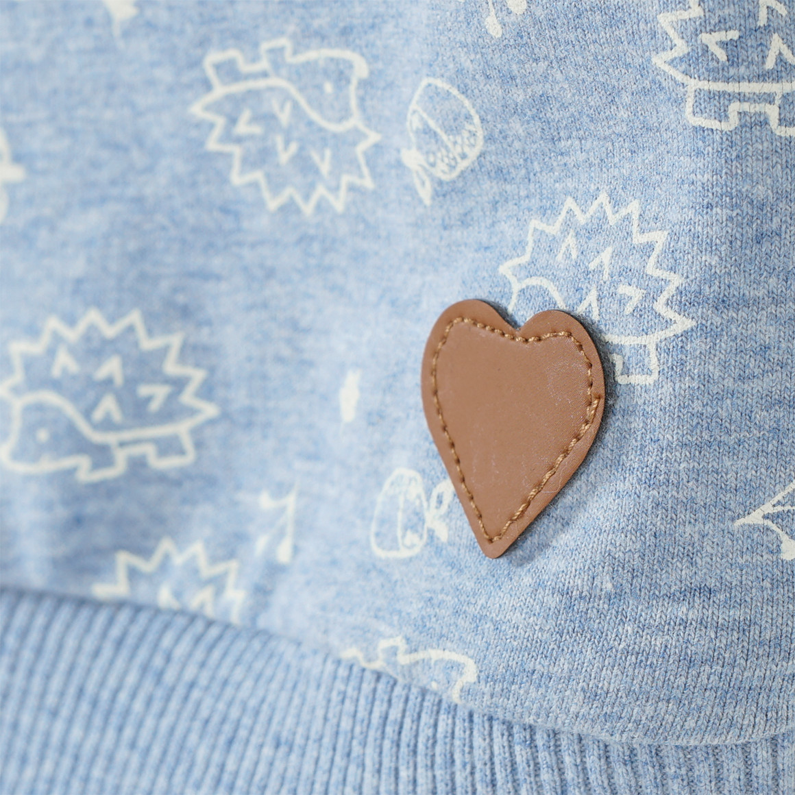 Baby Sweatkleid mit Igel-Allover