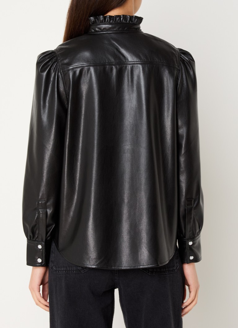 Blusa de couro sintético Caxie da ba&sh