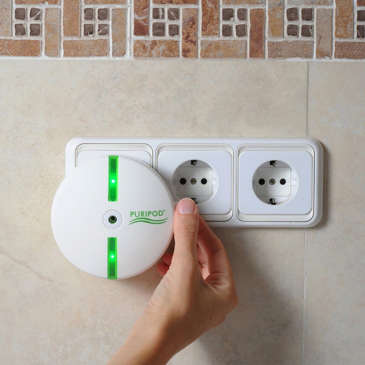 Best Direct® Luftreiniger PURIPOD® lautloser Ionen Luftreiniger, für 10 m² Räume, Keine Instandhaltung! Hilft gegen Haustiergeruch und Zigarettengeruch