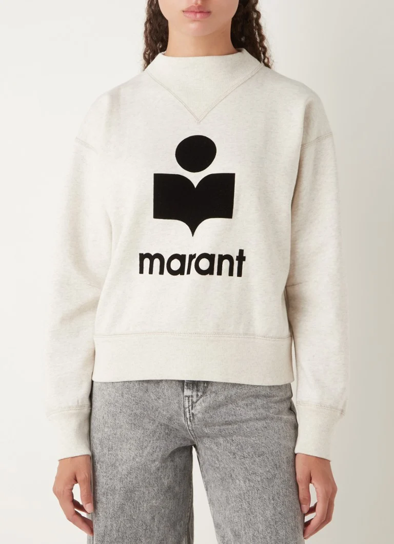 Maglione Isabel Marant Moby con stampa logo floccata e collo alto
