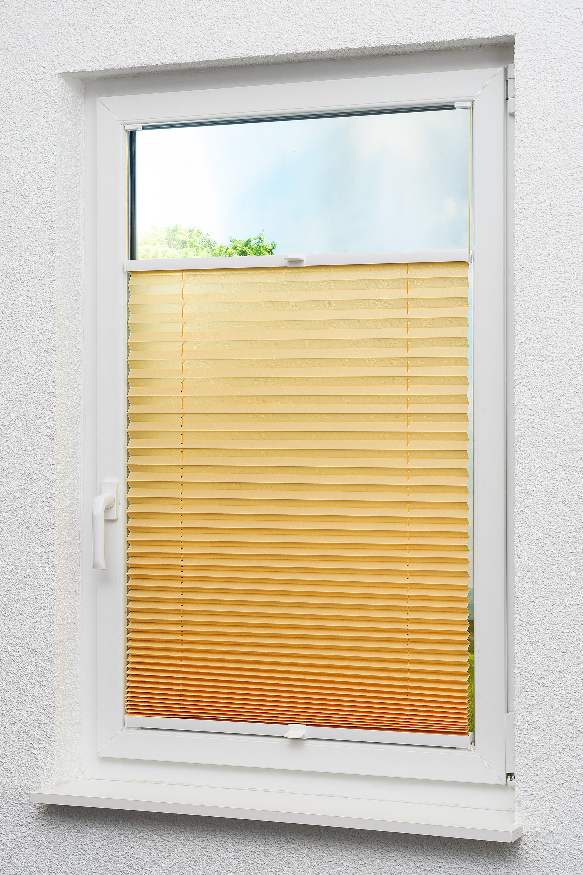 Plissee Crush Tageslicht, LYSEL®, blickdicht, HxB 130x50cm