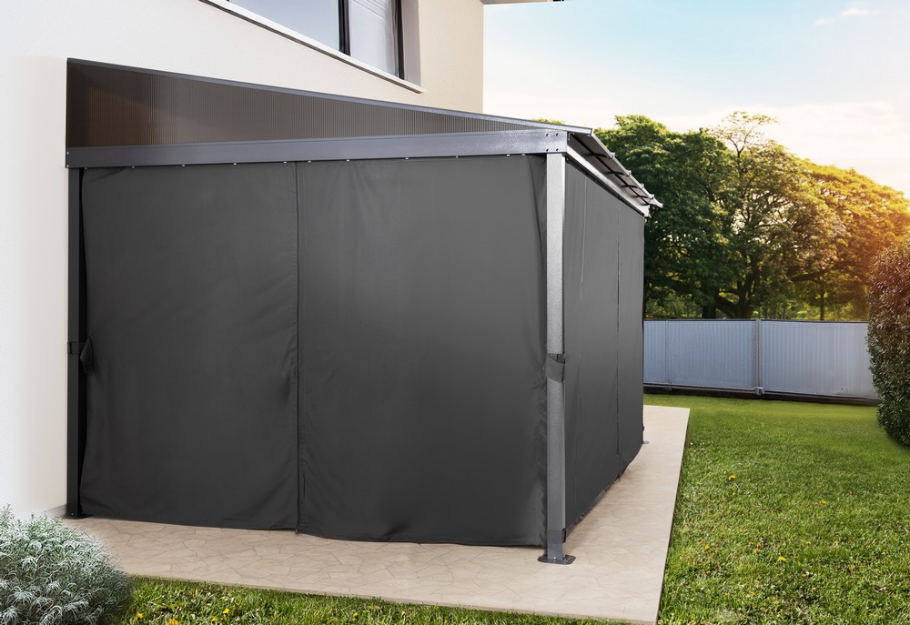 HC Garten & Freizeit Terrassenüberdachung 400 x 300 cm Anthrazit