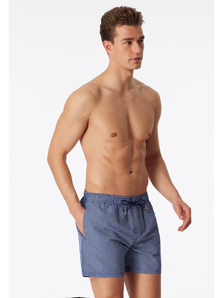 Schiesser Badeshorts in Dunkelblau/ Weiß günstig kaufen