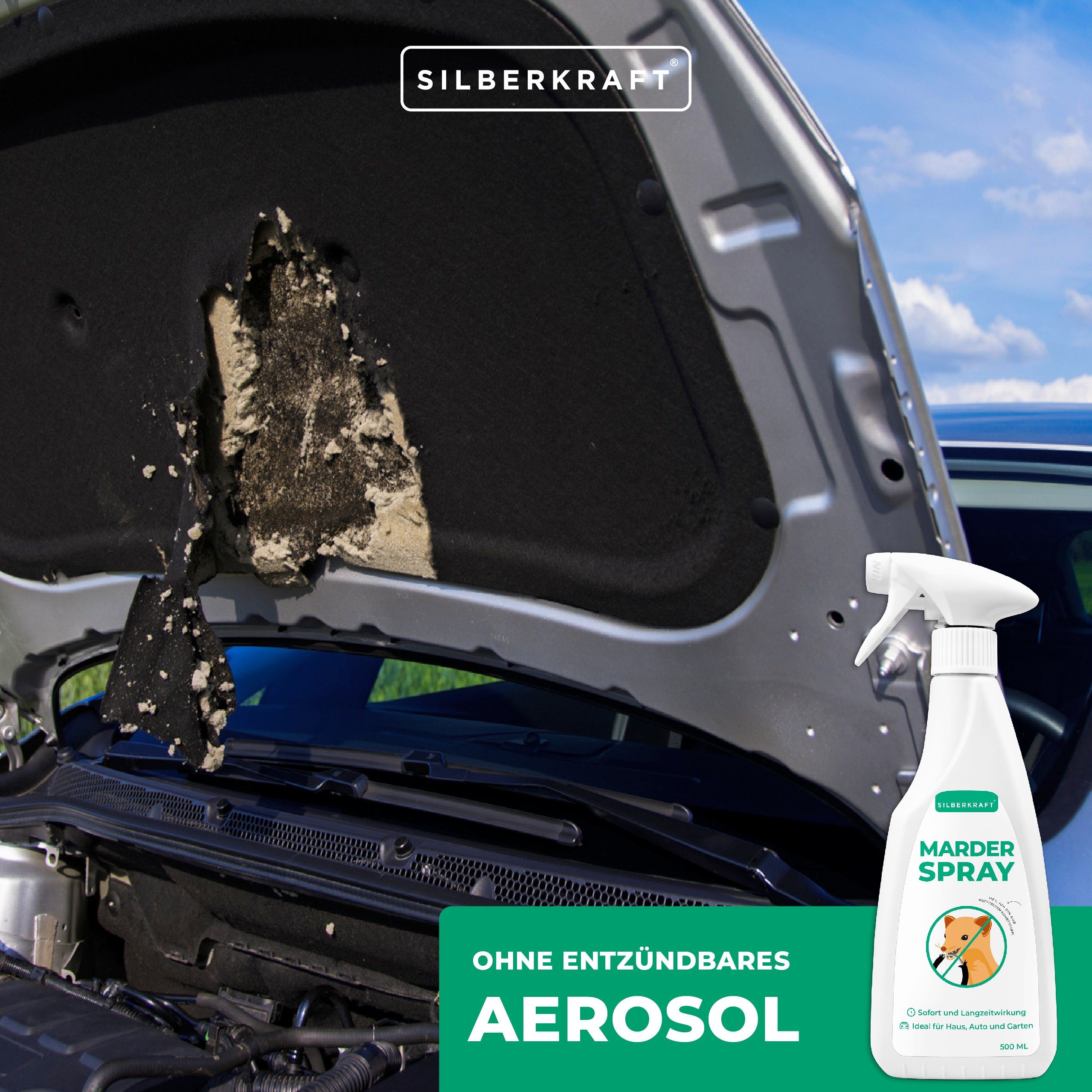 Silberkraft Insektenspray Marderspray 500 ml, 500 ml, 1-St.