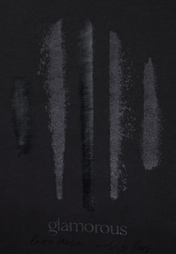 Street One Shirt mit Glitzer-Print