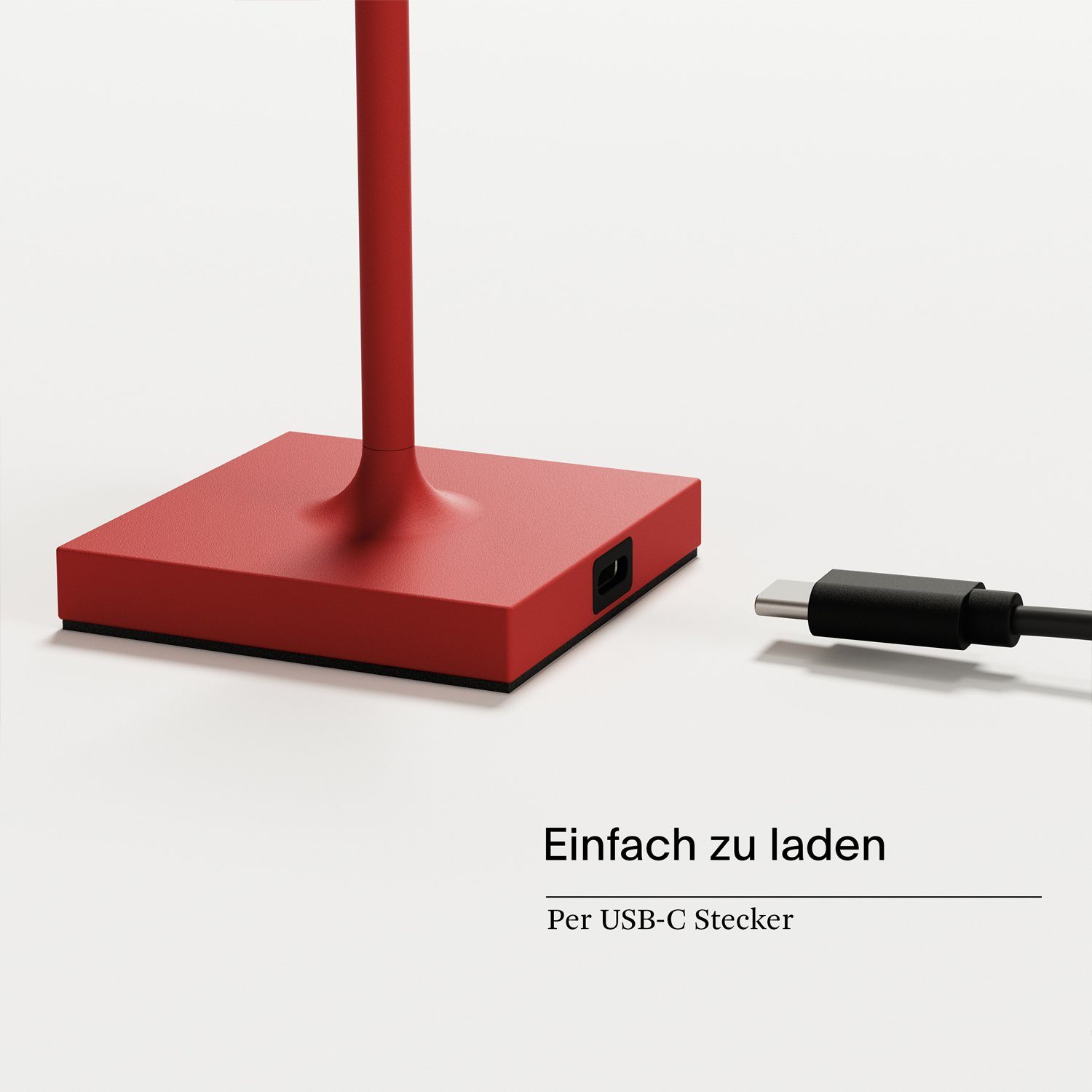 SIGOR LED Tischleuchte NUINDIE Pocket Feuerrot, Dimmbar, 1 LED Platine, 2.700 K / 2.200 K