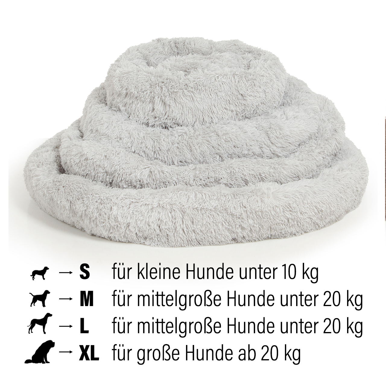 Wallace & Jones Hundebetten Wallace & Jones Plüschmatte Sarnia XL hellgrau