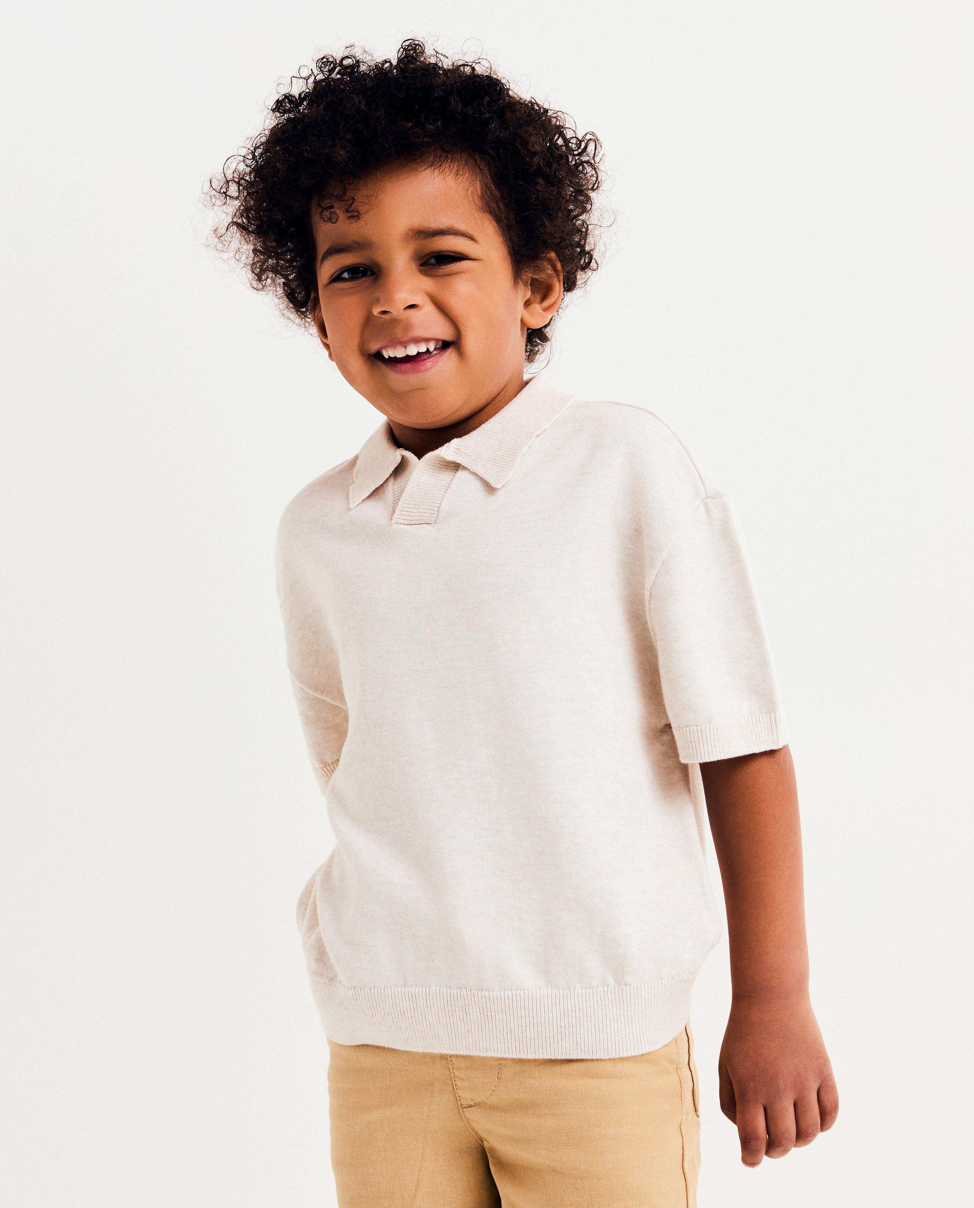 Maya Offwhite polo majica, oversized kroj z