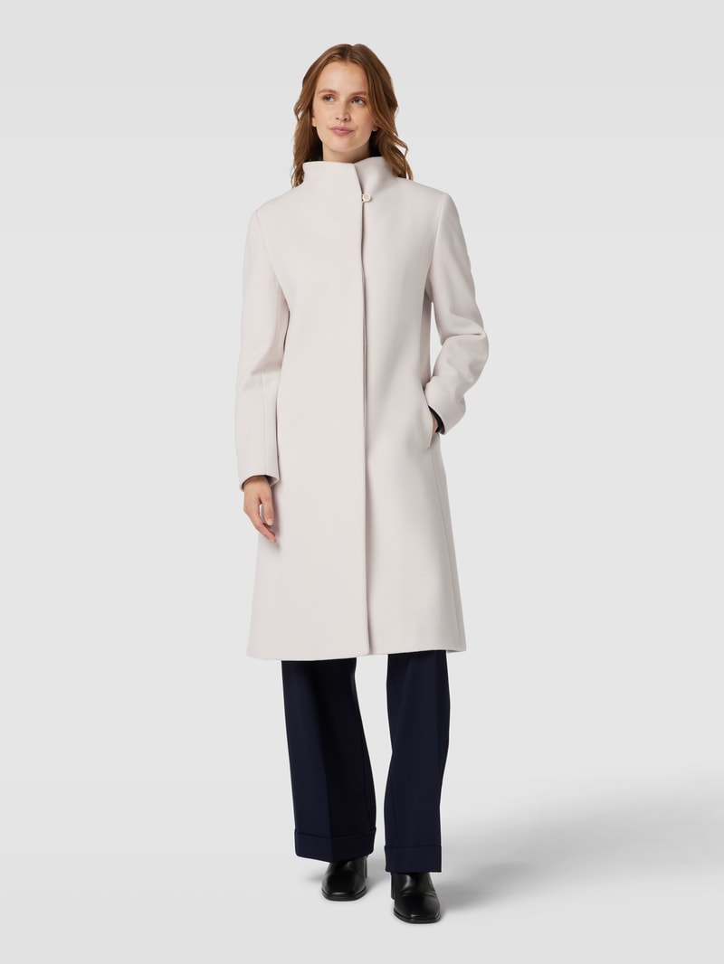 Mantel mit Stehkragen in offwhite