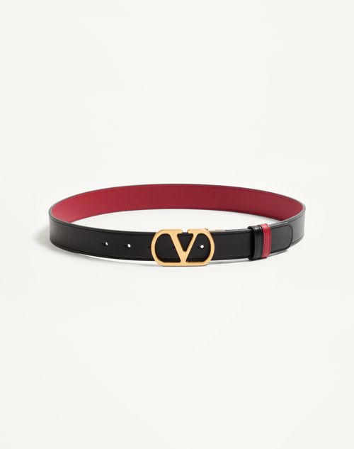 VLogo Signature Vendbart Bælte i Skinnende Kalveskind 30mm